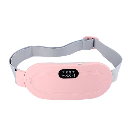 CrampReliva™ Rechargeable Heating Belt for Menstrual Cramps – Soothing Vibration for Waist, Stomach & Abdomen